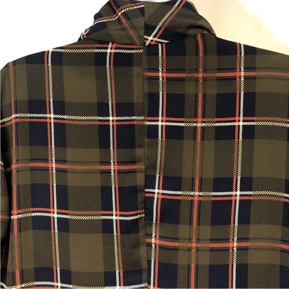 Women’s Lush Green Plaid Open Blouse Cardigan Size S - Picture 4 of 6